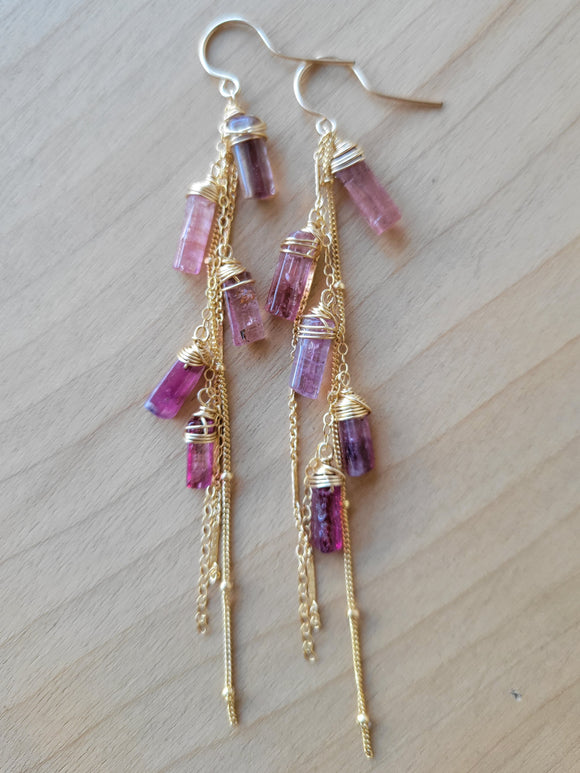 Tourmaline Waterfall Earrings