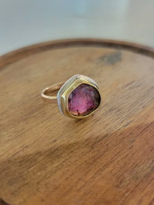 Watermelon Tourmaline ring