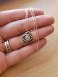 Diamond eye necklace