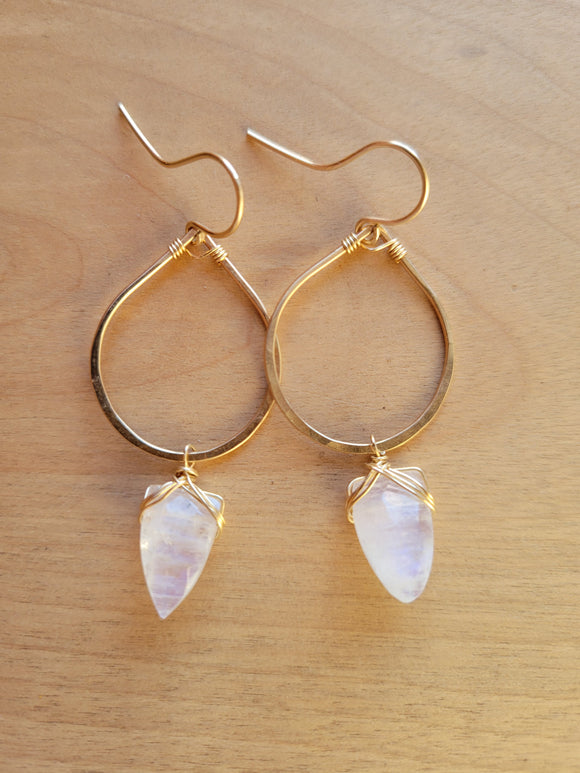 Moonstone Teardrop Earrings