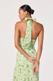Anita Tropical Lime Midi Dress ￼