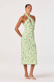 Anita Tropical Lime Midi Dress ￼