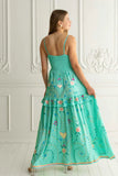Guadalupe Aqua Green Maxi Dress