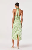 Anita Tropical Lime Midi Dress ￼