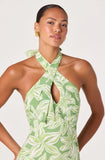 Anita Tropical Lime Midi Dress ￼