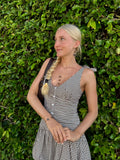 Jeliany Brown Gingham Mini Dress