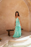Guadalupe Aqua Green Maxi Dress