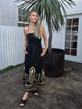 Greek Archaic Kori Feather Maxi Dress ￼