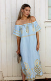 Greek Kori Off Shoulder Midi Dress