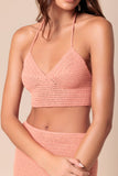 Halter Crochet Top Guava